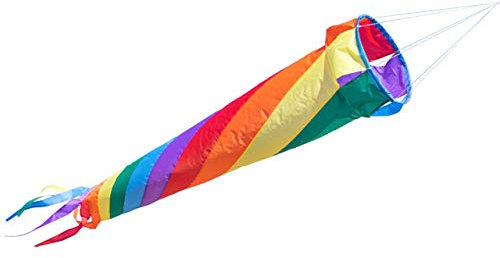 Manica a vento - Windturbine 90 RAINBOW - Impermeabile e resistente ai raggi UV - Ø20cm, Lunghezza: 90cm - incl. clip girevoli con cuscinetti a sfere