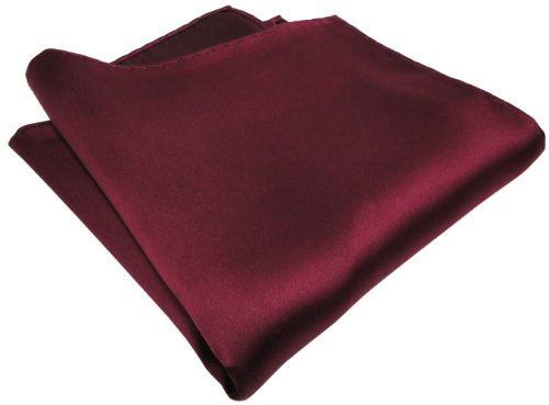 TigerTie gewebtes Designer Satin Seideneinstecktuch einfarbig Uni - Tuch 100% Seide