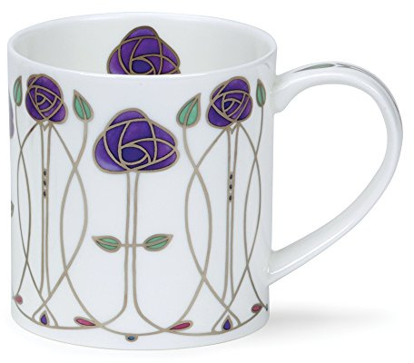 Dunoon Tasse Orkney Argyle Mackintosh aus feinem Knochenporzellan, hergestellt in England, Violett