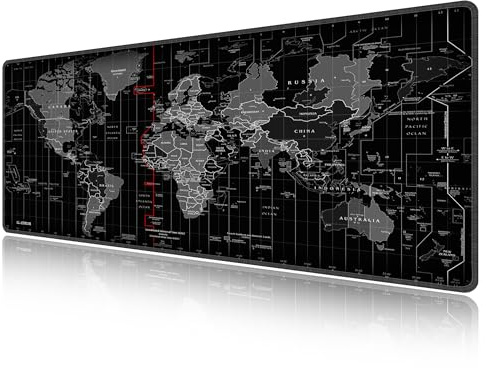 LL-COEUR XXL Gaming Mauspad Laptops Mouse Mat Weltkarte Schreibtischunterlage Desk Pad (1200 x 500 x 2 mm)
