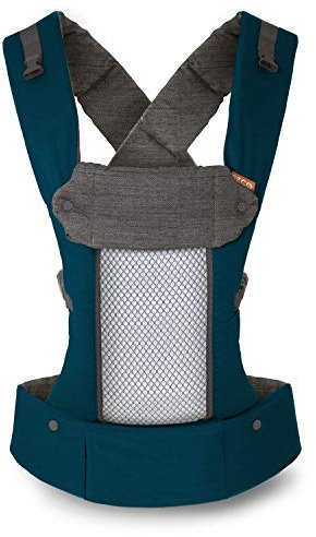 Beco 8 Babytrage Neugeborene ab Geburt bis Kleinkind - Cool Hybrid Baby Trage mit verstellbarem Sitz - Babytrage ab Geburt - Ergonomischer Baby Tragegurt & Baby Carrier - 3-20 kg (Aquamarine)