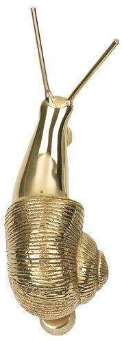 Solid Polished Brass Snail Door Knocker Front Door Furniture - Supplied with Fixings