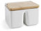 Ibili Salero Doble Ceramic y Bamboo, Multicolor, Talla Única