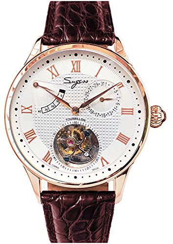SU8001GW Tourbillon Master Seagull ST8001 Uhrwerk Saphirglas Herren mechanische Armbanduhr 1963