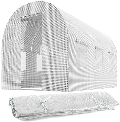 Ersatzfolie für Folientunnel Gartentunnel Gewächshaus Verschiedene Größen PLONOS (2 x 3 m)