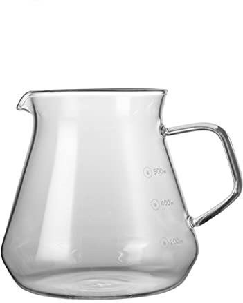 HAODA Bricco per Latte Durable High Silicate Vetro frizzante lanciatura Lanciatore Alto durezza Latte brocca tè e caffè Latte per Latte 13.5/20.3oz Chiaro Semplice (Dimensione : 600ml)