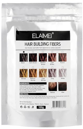 Hair Fibers Spray Refill Powder 100 Grams,Black,Thinning Fine Hair Loss Concealer,Undetected & Unscented,Refill Exsiting Shaker Bottle