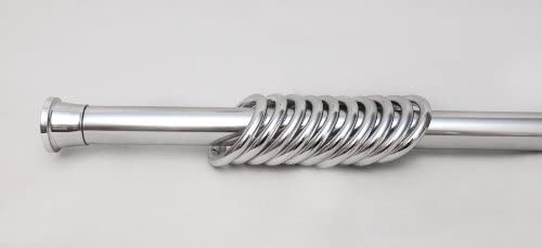 DUSCHVORHANGSTANGE 180-300 CM SILBER GLÄNZEND TELESKOPSTANGE - EXTRA LANG - GARDINENSTANGE SPRING KLEMMSTANGE SHOWER ROD