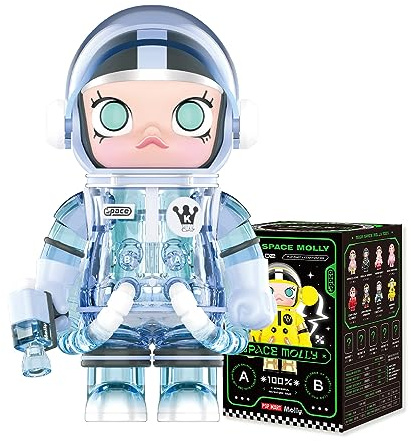 POP MART Mega Space Molly 100% Series-1PC Figura Aleatoria Figura de Acción Popular Figura Coleccionable y Adorable Juguete Artístico Regalo Creativo