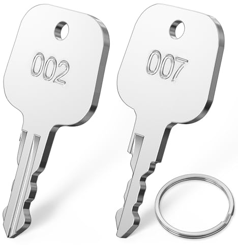 Lot de 2 clés pour TSA007 TSA002, Ancable TSA 007 002 Clé à bagage, Master Key pour TSA007/002 Compatible avec bagages, valise, mot de passe, serrures TSA, TSA007 TSA002 SCHLÜSSEL