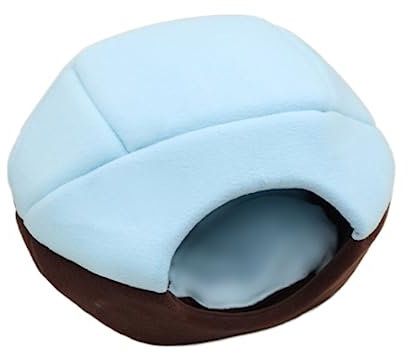 Hundebett Katzenbett Katzen Bett Haustier Bett Winter Katze Hund Bett Haus Faltbare Weiche Warme Tier Welpen Höhle Schlaf Matte Pad Nest Haustier Liefert Katzenkorb Hundematte ( Color : Blue , Size :