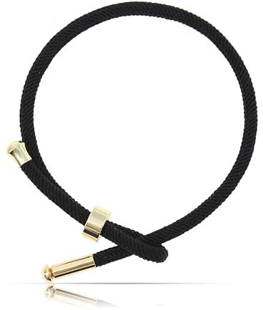Made by Nami Surfer Armband Damen & Herren • Segeltau Armband Handgemacht & Geflochten • Maritimes Armband • 100% Wasserfest & Verstellbar (Schwarz Gold)