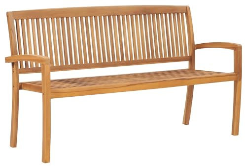 Primal Internet GmbH Premium Gartenbank Holzbank 2-Sitzer oder 3-Sitzer | Parkbank & Holzbank Outdoor für 2 oder 3 Personen | Bank Holz wetterfest (3-Sitzer)