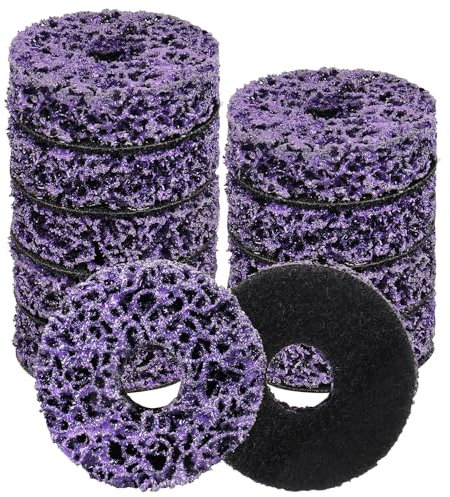 Shineboc Discos Abrasivos, 50 Mm De Juego De Limpieza Gruesa, 10 Piezas De Disco Abrasivo De Rueda De Tira De Polietileno, Eliminación De Pintura Y óxido De Nailon Para Amoladoras Angulares