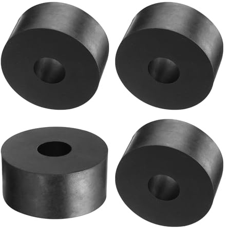 QUARKZMAN Espaciadores de Goma 60mm OD 20mm ID 30mm Altura 4pcs | Espaciador Redondo Antivibración de Goma Arandelas Gruesas de Goma para Accesorios de Hogar y Coche