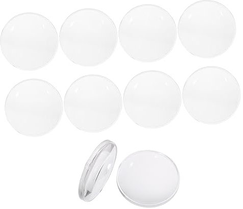 Uonlytech 10 Lentes Acrílicos para Gafas de Inmersión Virtual VR de 37Mm, Alta Transmisión de Luz y Función Antivertigo, Accesorios VR Plata, Paquete de 10 Unidades