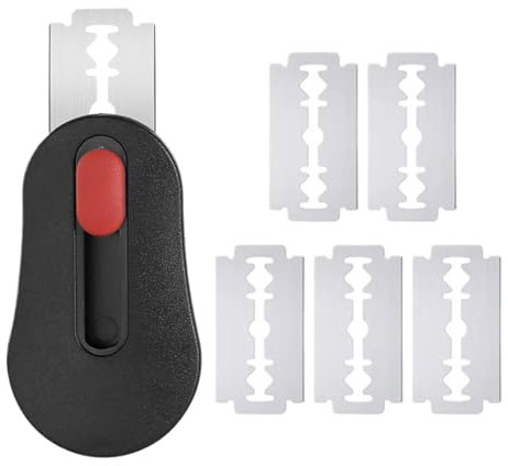 Bäckermesser, Brotmesser Mit 5 Rasierklingen Tragbarer Brotklinge Brotzeitmesser Teigritzmesser Brot Backen Zubehör Für Brot Und Brötchen, 7x4cm