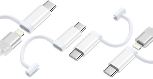 Lightning Buchse auf USB-C Stecker Adapter 4Stück，Typ-C Stecker auf Lightning Buchse Adapter für iPhone 16/15 Pro Max Plus, i Pad, (Nicht für Kopfhörer/USB-Stick/Apple Pencil),für Schnell Laden