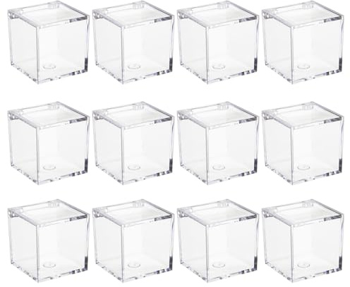 Qsvbeeqj Pack De 12 Cajas De Caramelos De Plástico Multiusos Caja De Embalaje De Alimentos Creativa Caja De Almacenamiento De Galletas A Prueba De Polvo Gall