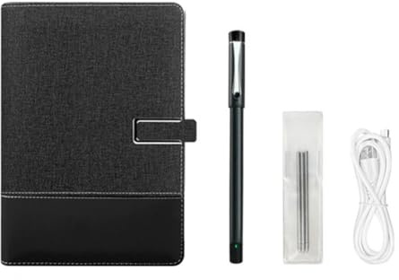 Set di quaderni con penna intelligente, portatile e riutilizzabile, per appunti in tempo reale, digitalizzazione e Bluetooth, compatibile con studenti, insegnanti (penna intelligente + carta)