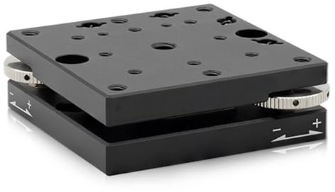 Vituord Tavolino Inclinabile Manuale con ASSE XY, Piattaforma Regolabile Micrometricamente di Precisione ±2°, Dimensioni del Tavolo 60×60 Mm, Inclinazione Orizzontale
