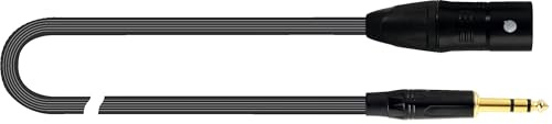 QUIK LOK – JUST/MJS-5 Mikrofonkabel Balanced 5m XLR männlich/Klinke Stereo TRS schwarz