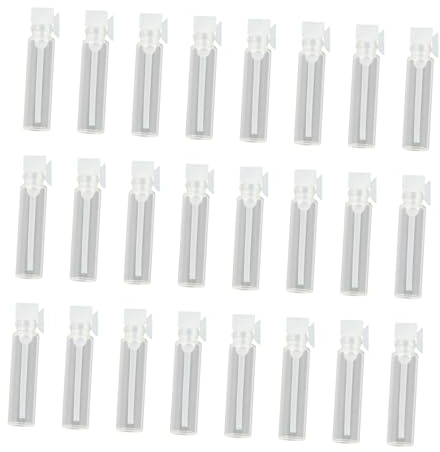 Boccette Profumo Vetro Ricaricabili 1ml, 100 Pezzi per Viaggio | Contenitori Leggeri e Riutilizzabili, per Profumo e Oli Essenziali, Formato Mini da 1ml, Confezione 100 Pezzi