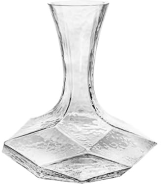 FENGJISUN Carafe À Vin Rouge Carafe À Décanter en Verre À Motif Géométrique, Style Européen Martelé Décanteur pour Vin
