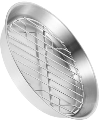 DOITOOL Plat de Cuisson Inox avec Égouttoir Résistant Haute Température pour Rôtir et Griller Accessoire Polyvalent pour Barbecue et Cuisine Extérieur
