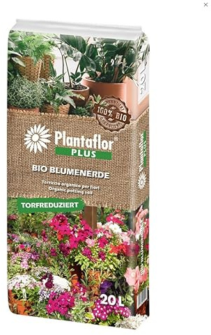 Plus Bio Blumenerde torfreduziert 20 l Sack, Plantaflor