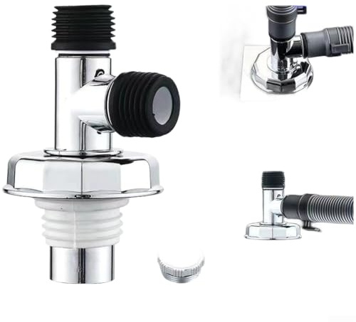 Adattatore di scarico multi testa per connessioni di scarico di lavatrice e lavandino, compatibile con tubi in PVC da 40 mm, 50 mm, scarichi a pavimento da 32 mm, 47 mm