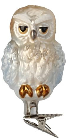 Inge-Glas - Christbaumschmuck, Baumschmuck - Stolze Schneeeule - 9 cm