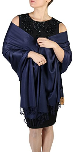 York Shawls Pashmina Schal Tuch Stola für Frauen - Quastenveredelung - Kostenloser Aufhänger (Über 20 Farben) Handgefertigt