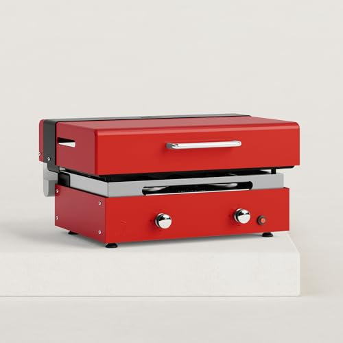 Verycook Couvercle de Cuisson pour plancha gaz Créative 2 Feux 2 charnières Fixes : pour Ouvrir et Fermer Le Couvercle Facilement Évite Les Projections de matières Grasses à l'arrière Compatible