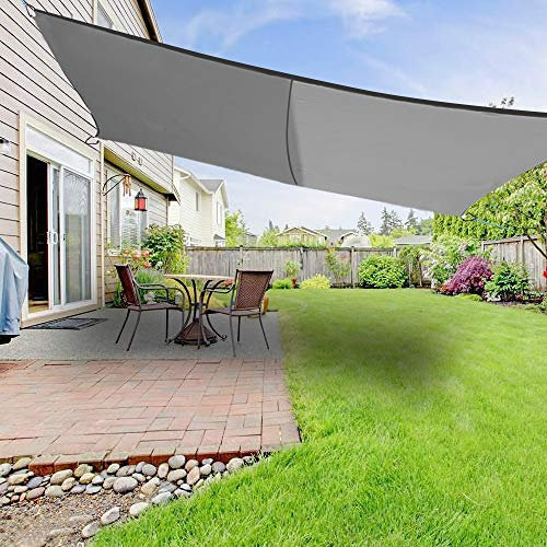Green Bay Sun Sail Shade Canopy Awning for Outdoor Patio Garden 4mx3m Rectangle in Charcoal