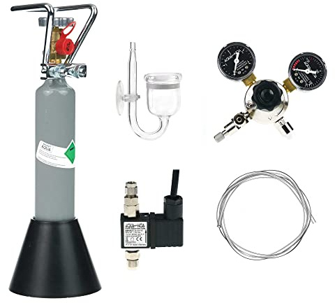 Guemmer products CO2 Anlage Aquarium Komplett-Set Profi mit 500g Mehrwegflasche für Aquarien, gefüllt, NEU - Verschiedene Varianten beachten