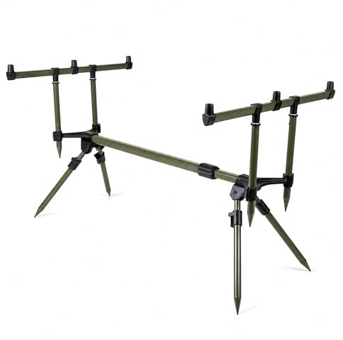 X2 Transformer Karpfen Rodpod - Hochwertiger Aluminium Angelrute - Verstellbar 75-110cm - Für Karpfenangler - Inklusive Tasche - Zuverlässig & Langlebig - Bequemes Angeln!