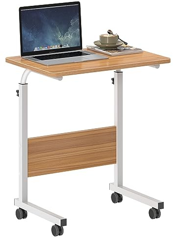 SogesHomeLaptoptisch Notebooktisch 60x40cm Notebookständer PC Tisch Beistelltisch für Bett und Sofa, Teak 05#1-60OK-SH