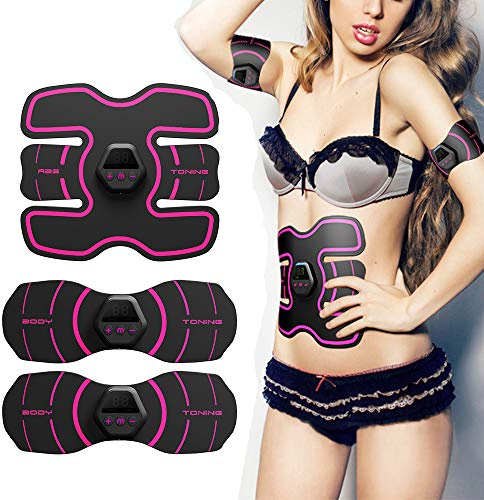 VOANZO Muscle Toner, Abdominal Toning Belt Abs Trainer Body Fitness Belt Ab Workout Machine for Men & Women Arm & Leg Trainer(Digital Display, USB)