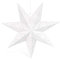 Wishstar Étoile en Papier, Noël décorative en Papier Étoile à Suspendre, Suspendus Décoration Murale de Noël pour Anniversaire Mariage Noël Décoration de Vacances de fête (Blanc 1pcs)