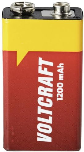 VOLTCRAFT VC-9V-Li-1200mAh 9V Batteria a blocco Li-SoCl2 1200mAh 1pz