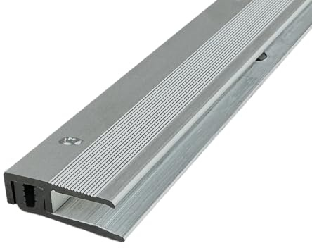 ufitec Sistema de perfiles para parqué y suelos laminados para alturas de pavimento de 7-16 mm, perfil de cierre plateado, 100 cm, muchos colores disponibles (perfil de acabado, 100 cm de largo, plata