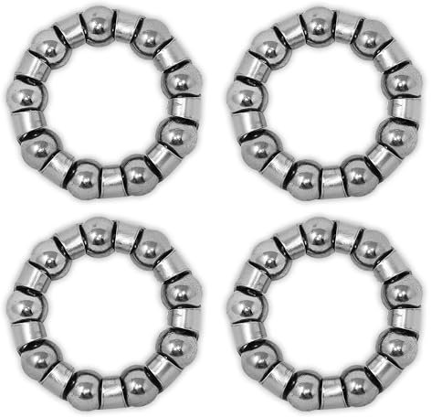 IBK Gabbietta a Sfere per Movimento Centrale 1/4 Bici, 4 Pezzi, Cuscinetto a Sfera per Biciclette, 4X Cuscinetti Gabbia Rotazione a 9 Sfere