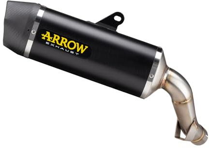 ARROW INDY-RACE ALUMINIUM DARK SILENCER WITH CARBY END CAP KAWASAKI VERSYS 1000 '22 HOMOLOGATED ALUMINUM DARK INDY RACE SILENCER, Metall