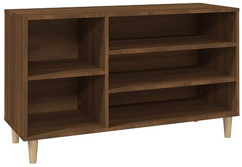 Coavain Schuhschrank im Wohnzimmer Braun Eichen-Optik 102x36x60 cm Holzwerkstoff Eleganten Schuhaufbewahrung Schlafzimmer Stabile Oberplatte Staubvermeidung Flurschrank Bank Viel Stauraum