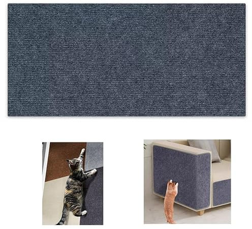 Selbstklebende kratzmatte Katzen, Kratzbretter Katze Wand, Anpassbar. Ideal für kratzteppich Katzen, Katzenkratzbretter, Kratzwand. (Dunkelgrau, 60x100cm)