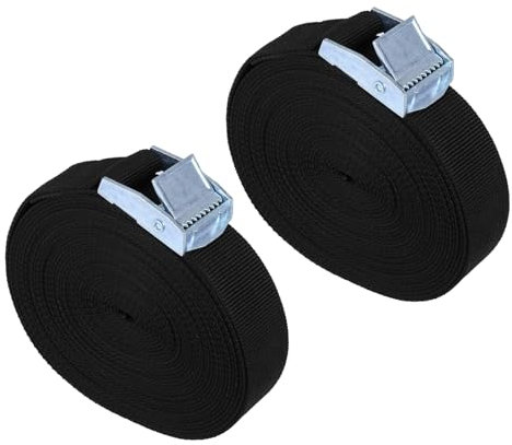 Cinghie di Fissaggio,Cinghie di Tensione con Cricchetto,Cricchetto per Carico Regolabili,Legabagagli Sicura del,Cinghie per Trasporto di Ancoraggio Outdoor,per Moto,Rimorchio,Bagaglio,Carico,Nero