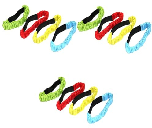 BCOATH 24pcs Legged Race Bands Elastic Tie Rope Straps for Boys and Girls Outdoor Games for Carnival Field Day and Relay Race Game Activities