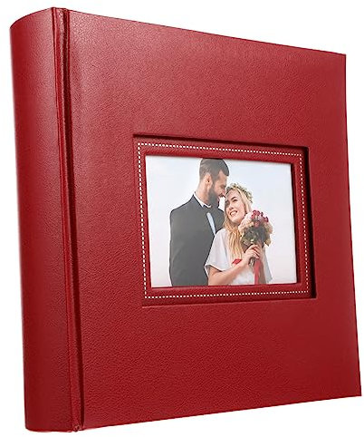 IMIKEYA 200 Fotoalbum Film Fotoalben Fotoaufhänger Albumfoto Pinnwände Für Büros Hochzeitsalbum Foto Aufhängen Bilder Erinnerungsalbum Hochzeitsalben Memo-album Pp Transparente Tasche Rot