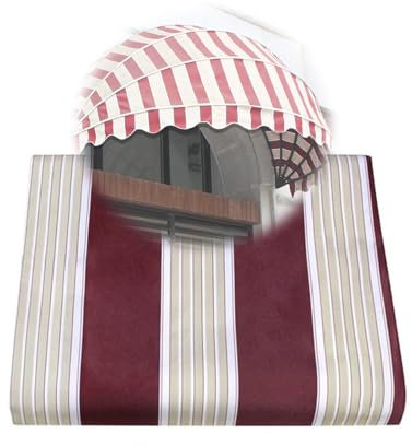 Tende Cappottina Da Sole, Tende Da Sole Per Porte E Finestre, Tettoia A Cupola Pieghevole, Tettuccio Resistente Al Sole Con Telaio, Per Cortile Mercato Cafe(Red Stripe,60cm+23.62in)